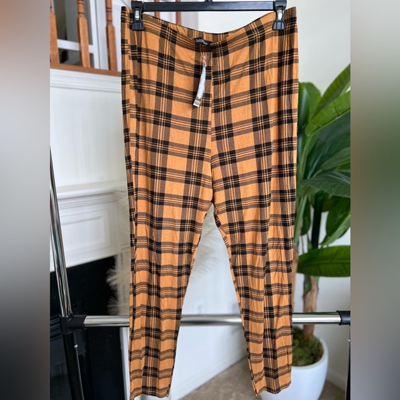 BOOHOO Plus Check Jersey Leggings - Picture 4 of 7